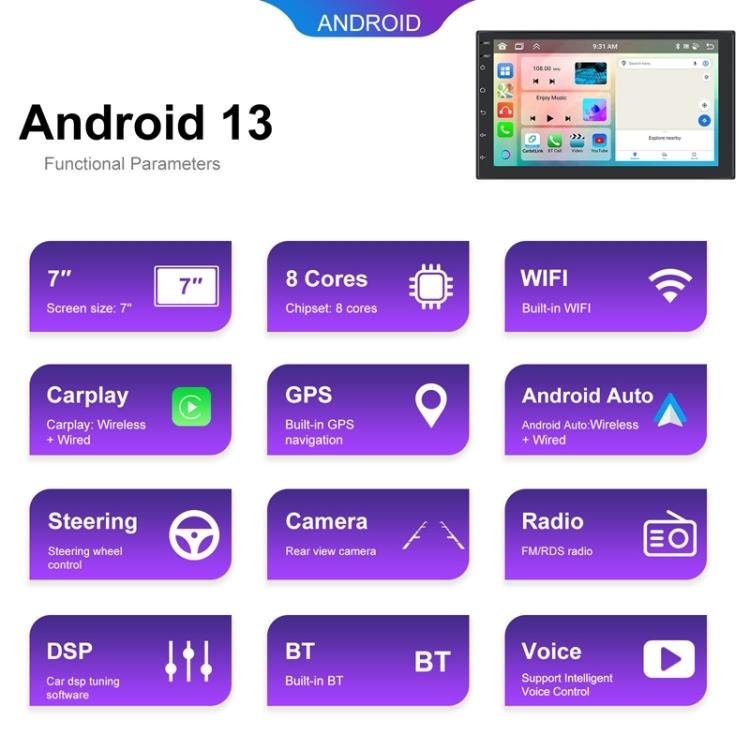 10.1 Inch Android 13.0 Carplay Navigation Monitor - Standard