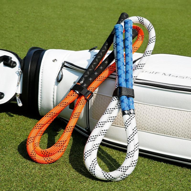 Golf Power Rope Swing for Rhythmic Training - Indoor / Outdoor Exerciser - White Blue
