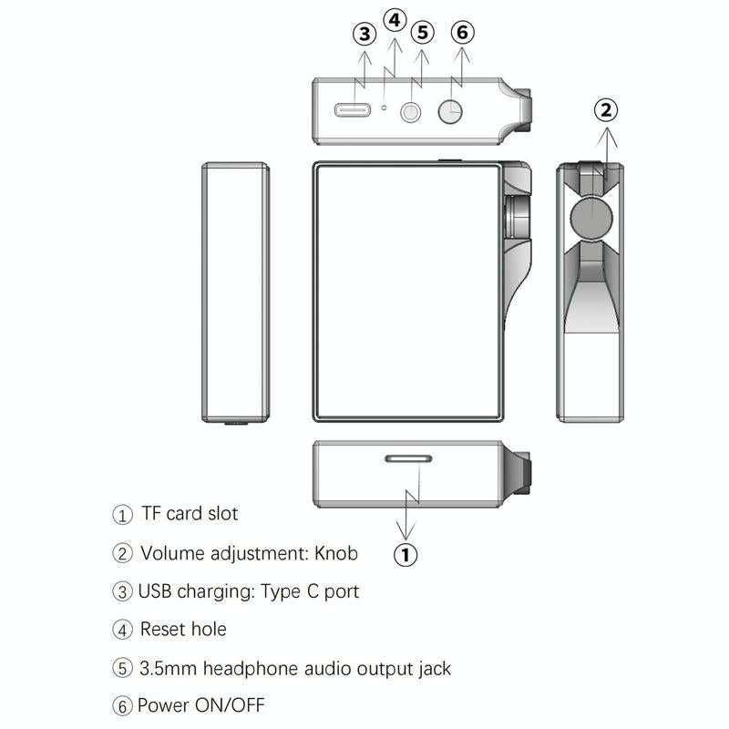 32Gb Hifi Dsd256 Music Player Gray