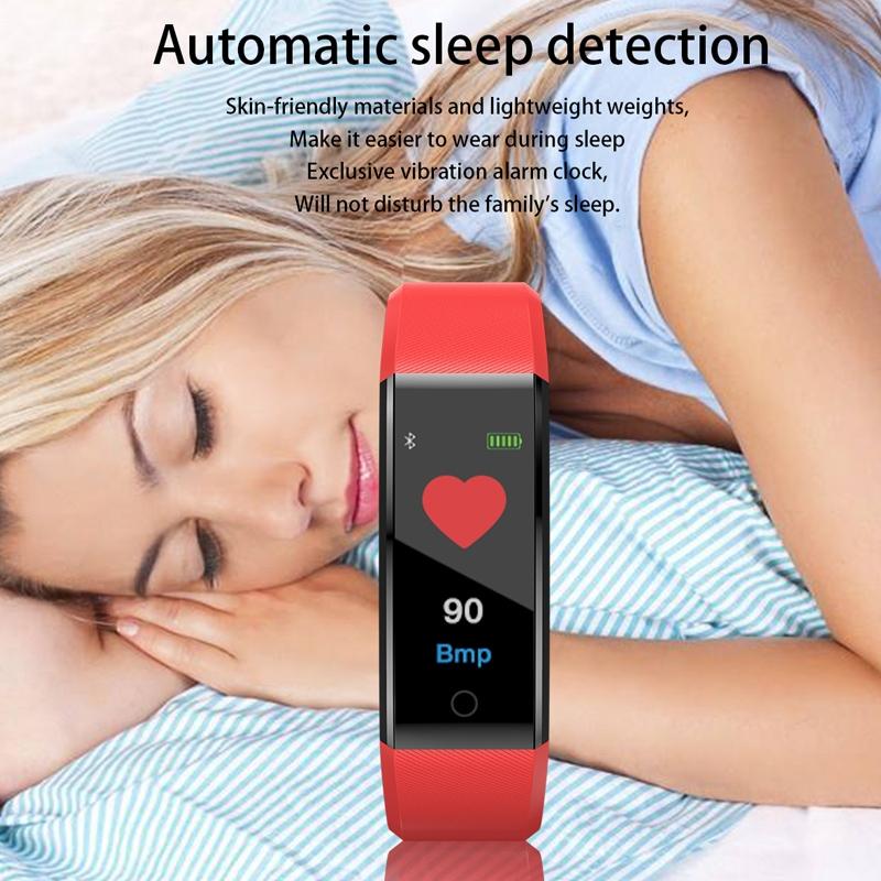 Fitness Tracker With Heart Rate And Blood Pressure Monitoring - Black