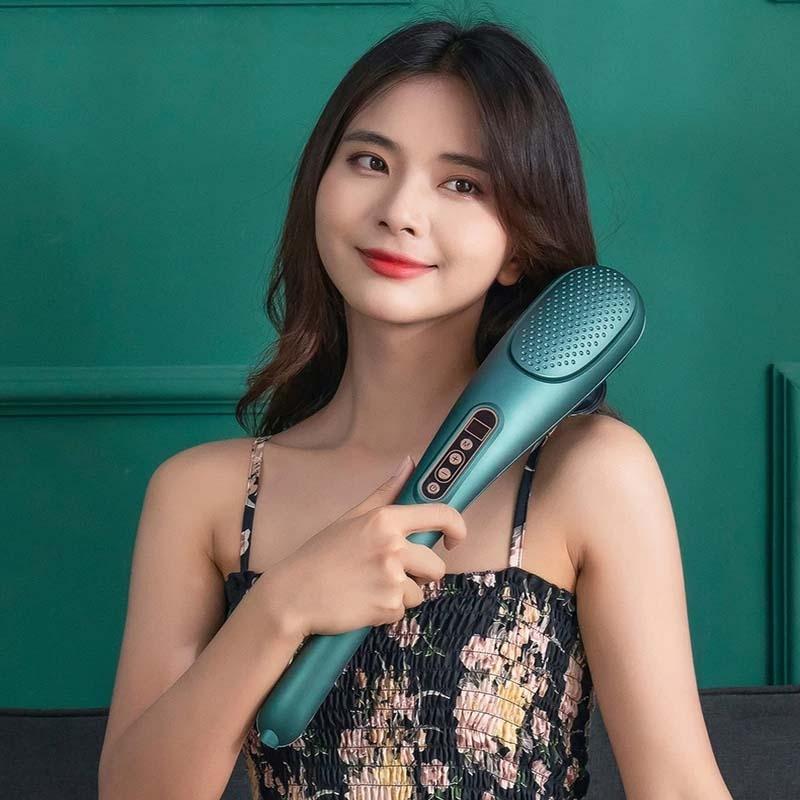 6-In-1 Handheld Massager 15 Modes Heating & Vibration Green