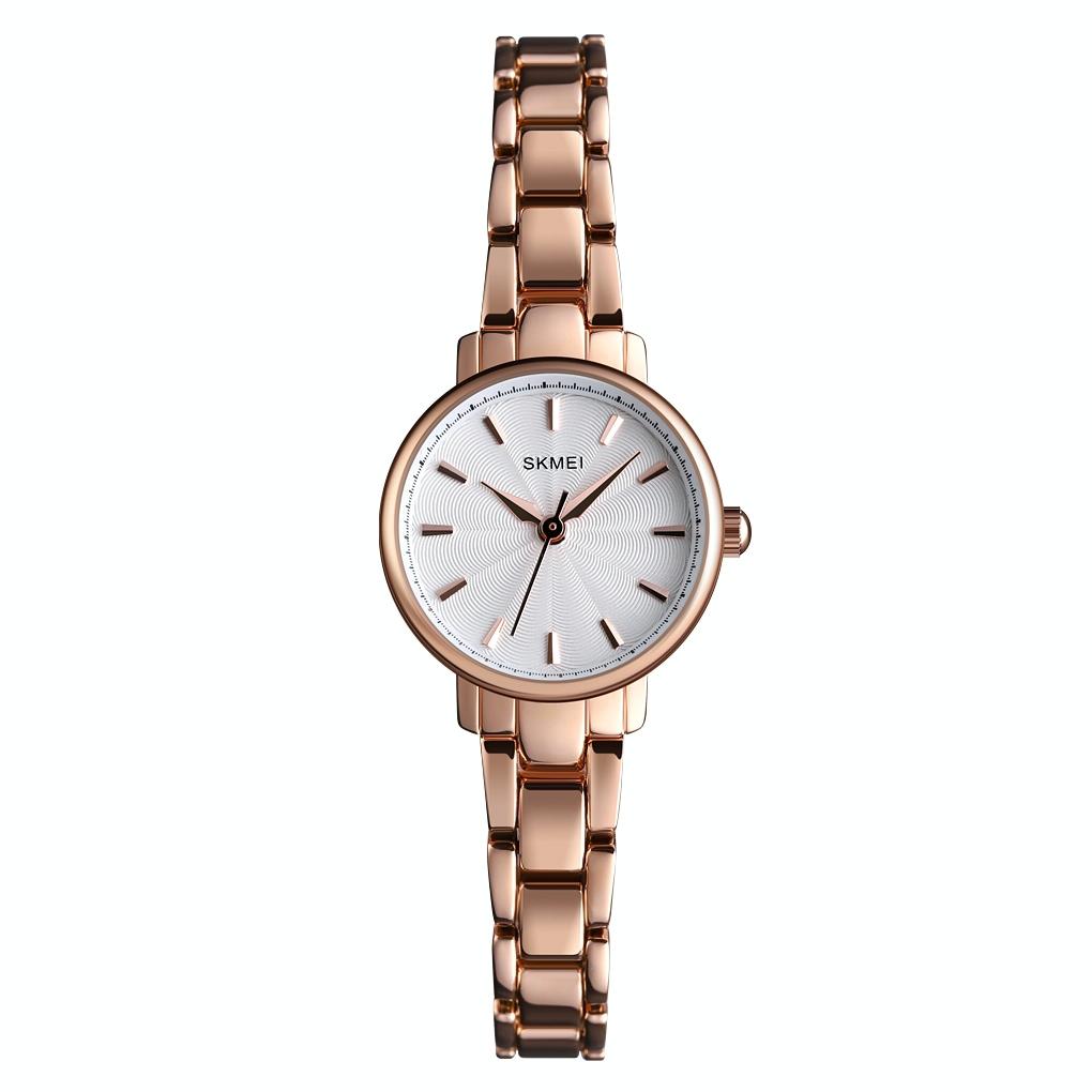 European Fashion Women Quartz Watch with Steel Band - Business and Leisure - Rose Gold
