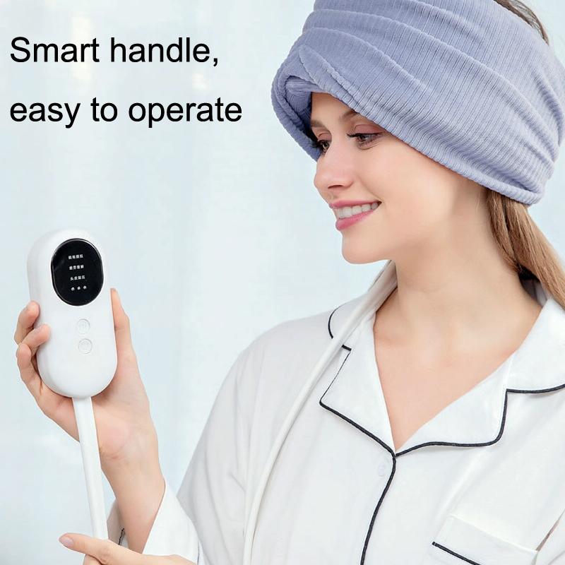 Air Wave Head Massager With Heating & Airbag Compression - Pink