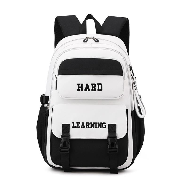 Versatile 15.6 Backpack for School & Work - Casual Design - Purple White