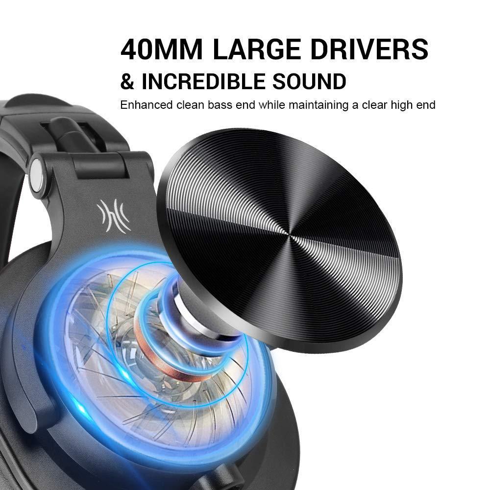 Dj Monitor Headphones With Mic Black