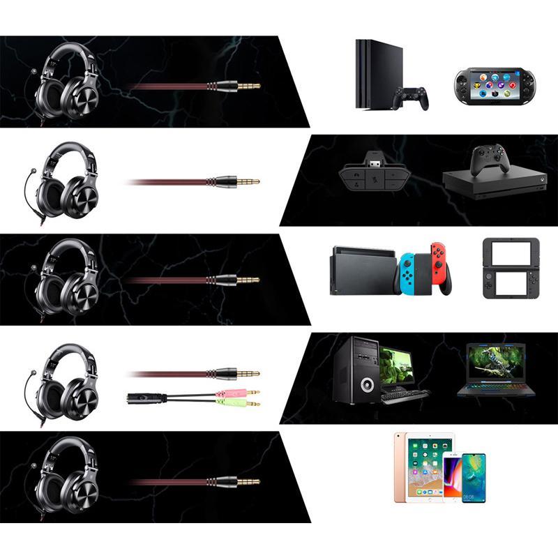 Dj Monitor Headphones With Mic Black