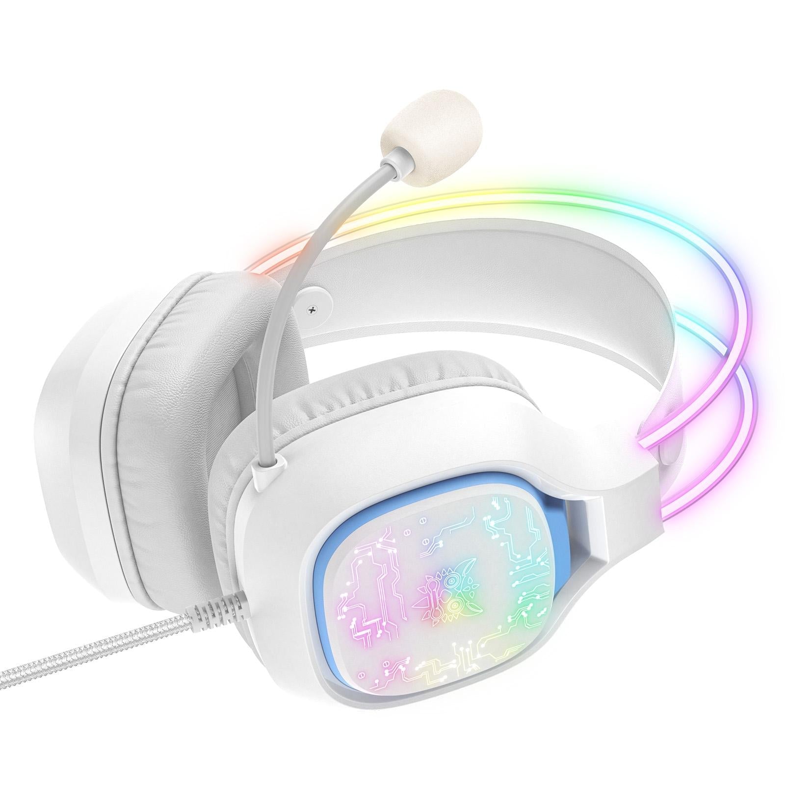 Colourful Light Gaming Headset With Mic 1.8M Cable - Black