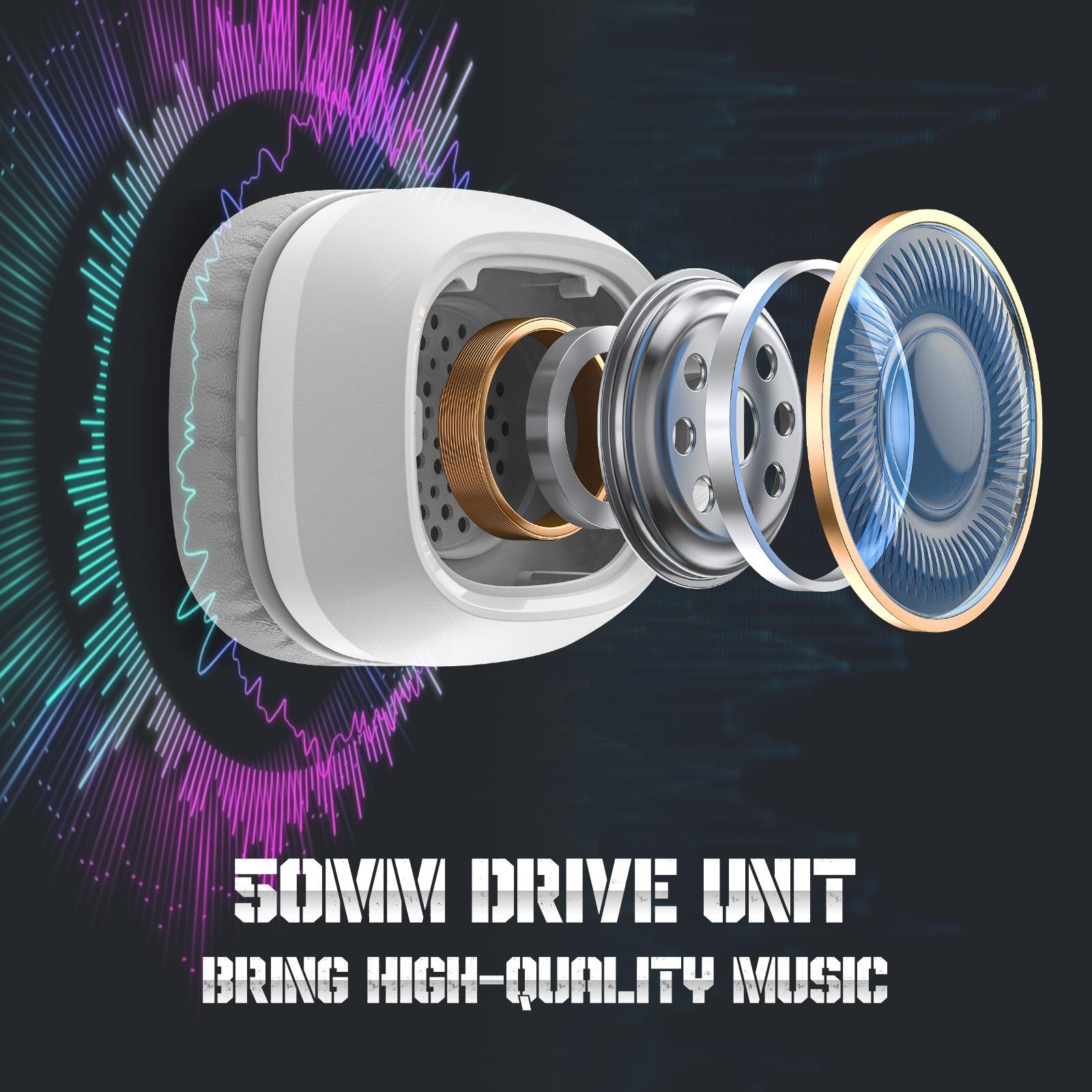 Colourful Light Gaming Headset With Mic 1.8M Cable - Black