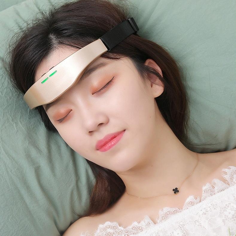 Wireless Micro Current Head Massager Intelligent Ems Sleeper Gold