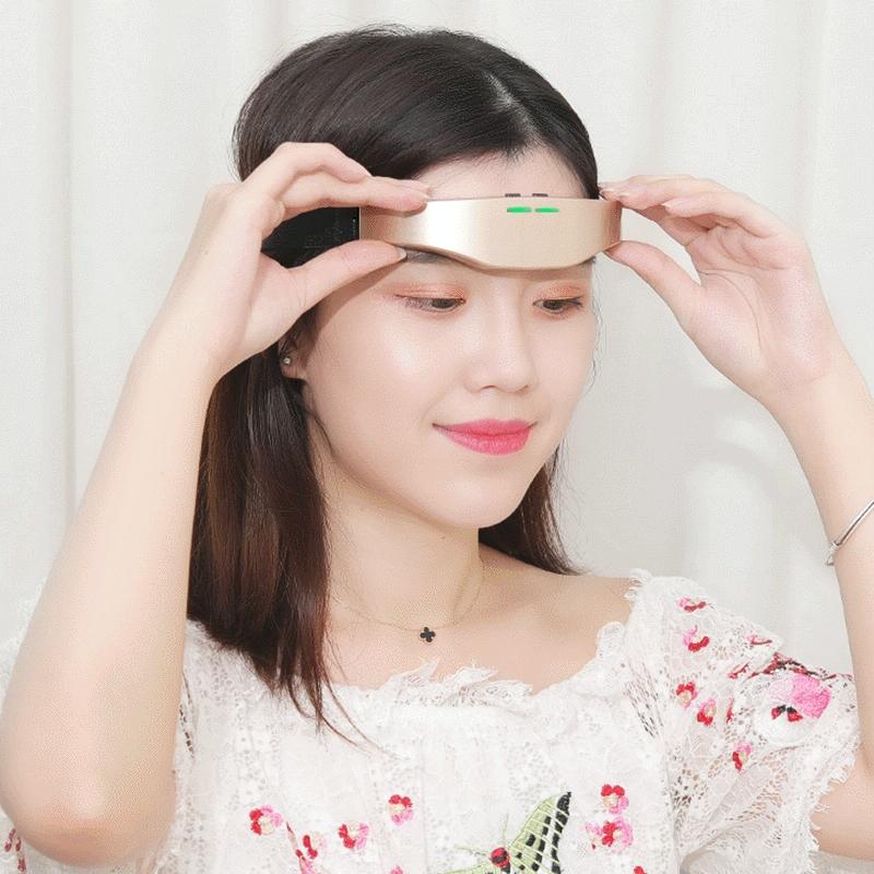 Wireless Micro Current Head Massager Intelligent Ems Sleeper Gold
