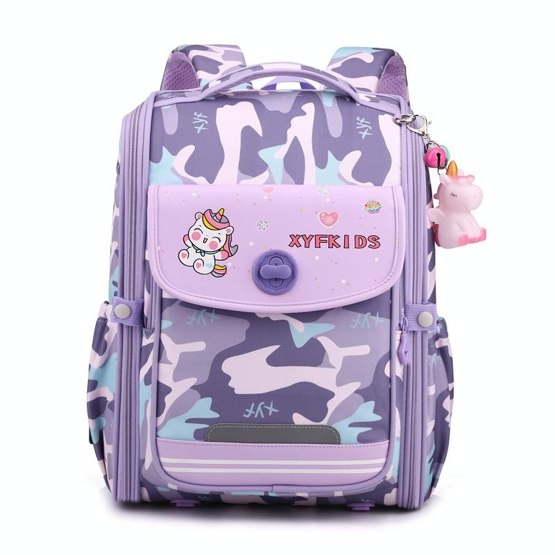 Double School Backpack for Girls - Pink