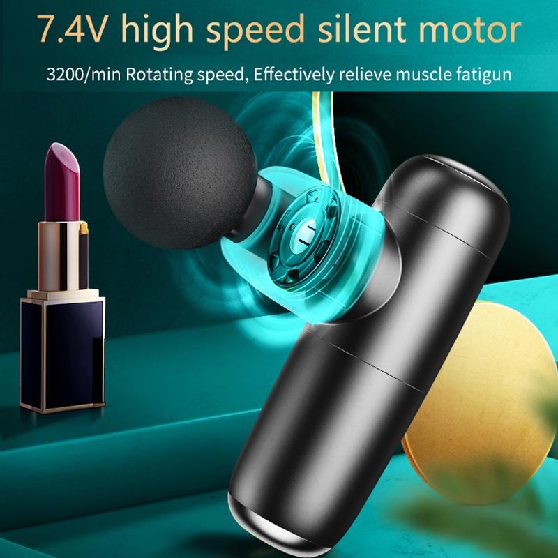 Compact Multi-Gear Fascial Massager For Home Use - Black