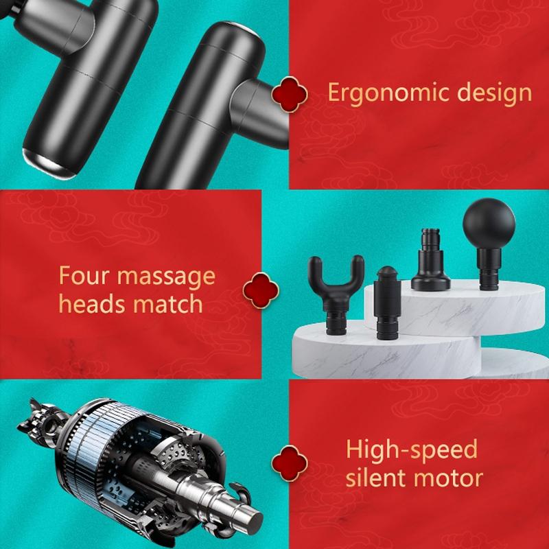 Compact Multi-Gear Fascial Massager For Home Use - Black