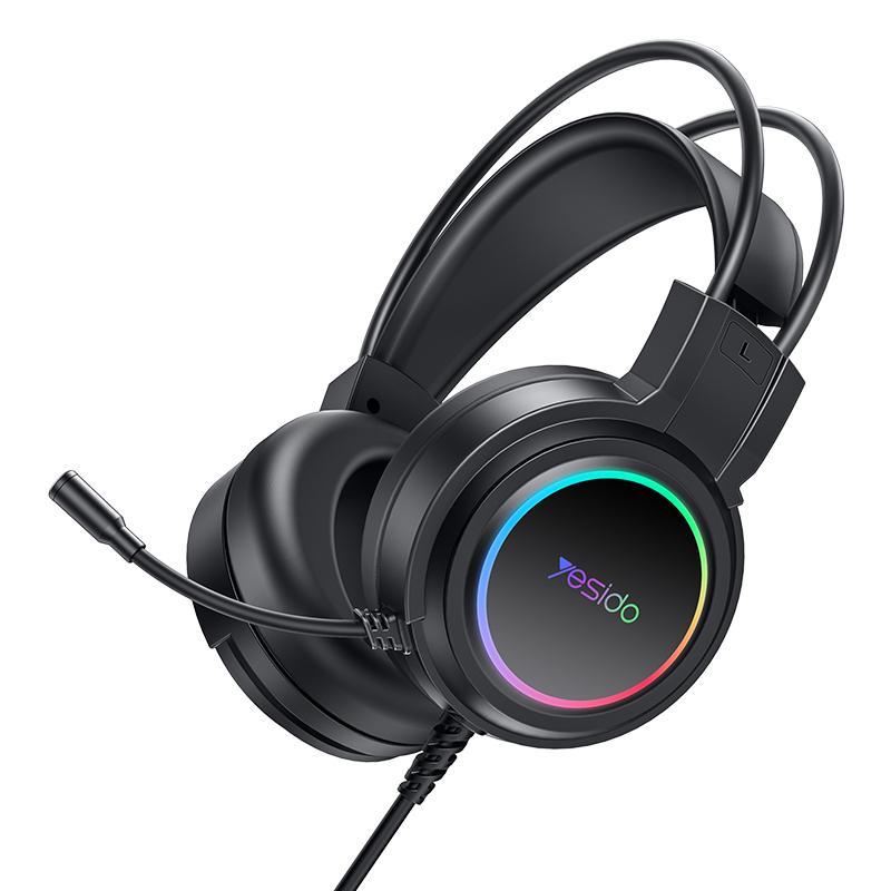 Usb Wired Rgb Gaming Headset With Mic 1.2M Cable Black