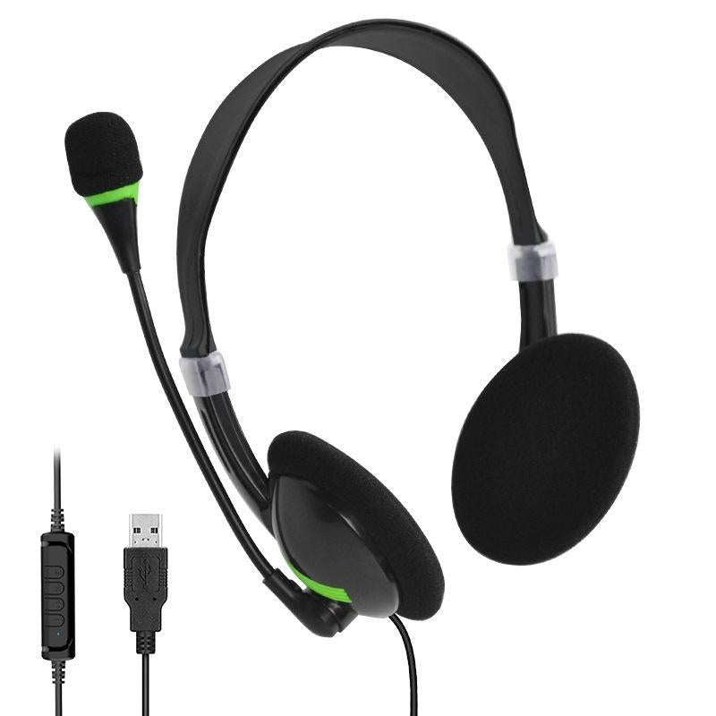 Universal Usb Headphones Black
