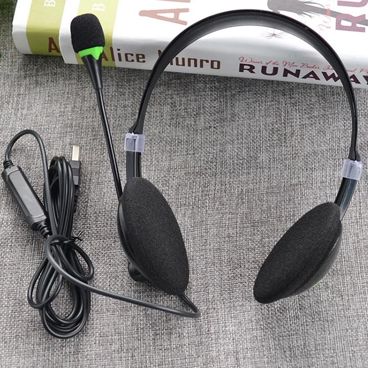 Universal Usb Headphones Black