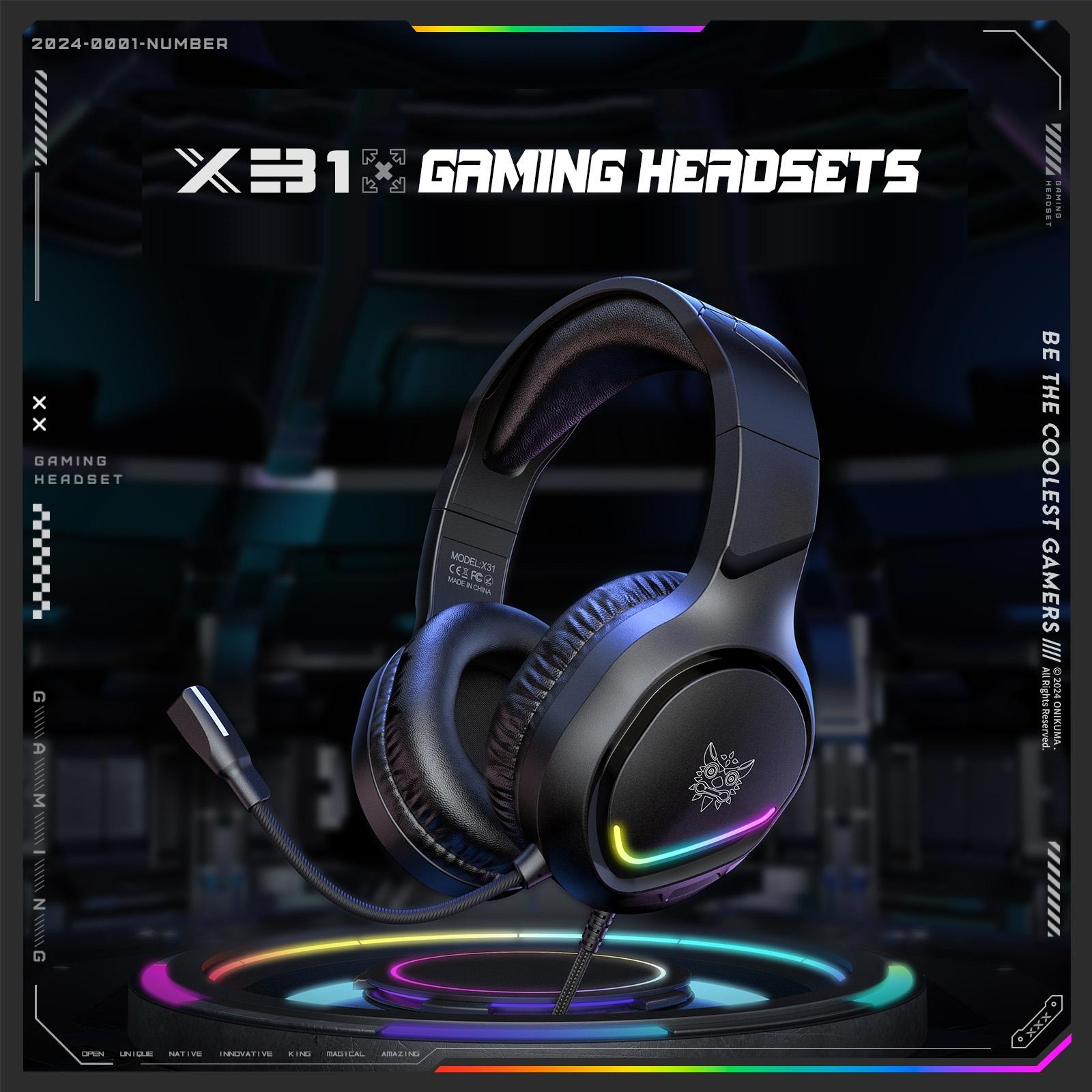 Rgb Gaming Headset With Mic 2.2M Cable Black