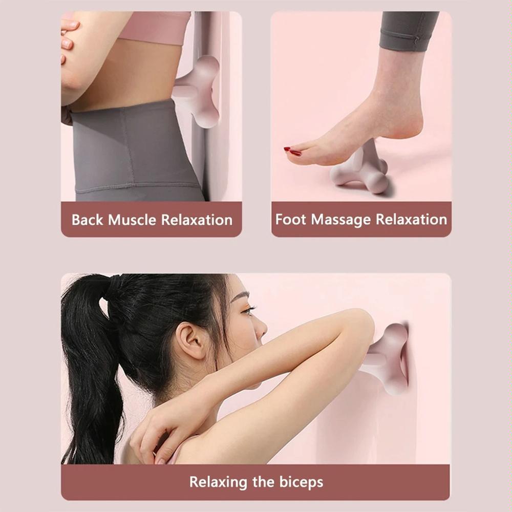 4-Corner Fascia Massage Ball For Neck & Shoulder Relief Yoga & Fitness - Pink