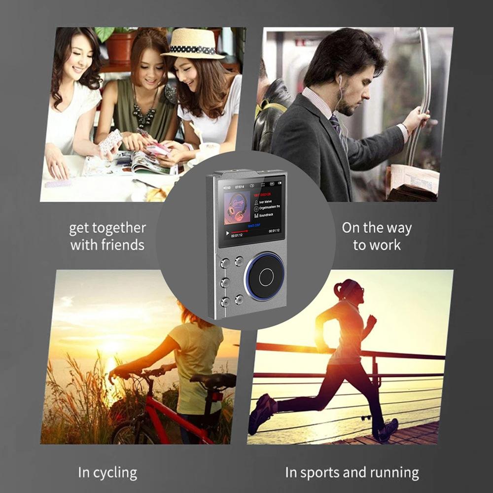 2.4 Inch Hifi Bluetooth Music Player Dsd256 Mastering Sound Quality 16Gb+16Gb Memory - Gray - 16Gb