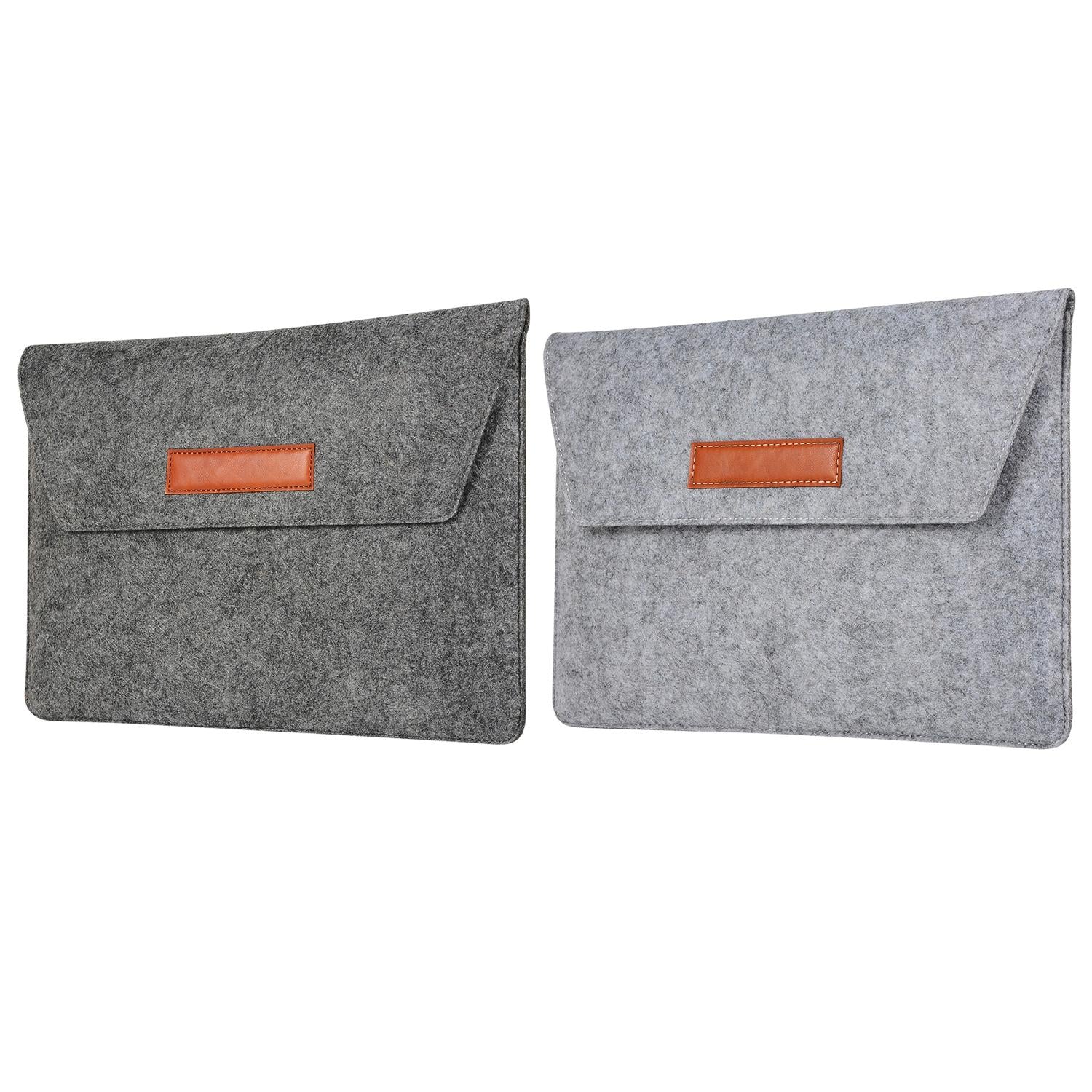 12 Inch Felt Liner Computer Bag for Notebook Protection - Black