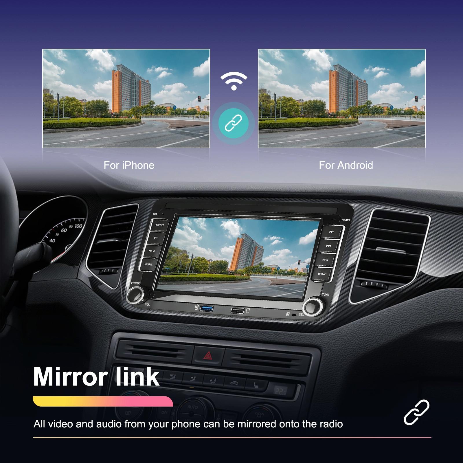 Android Carplay Navigation For Vw / Skoda - 1 + 32G Screen Reversing Camera