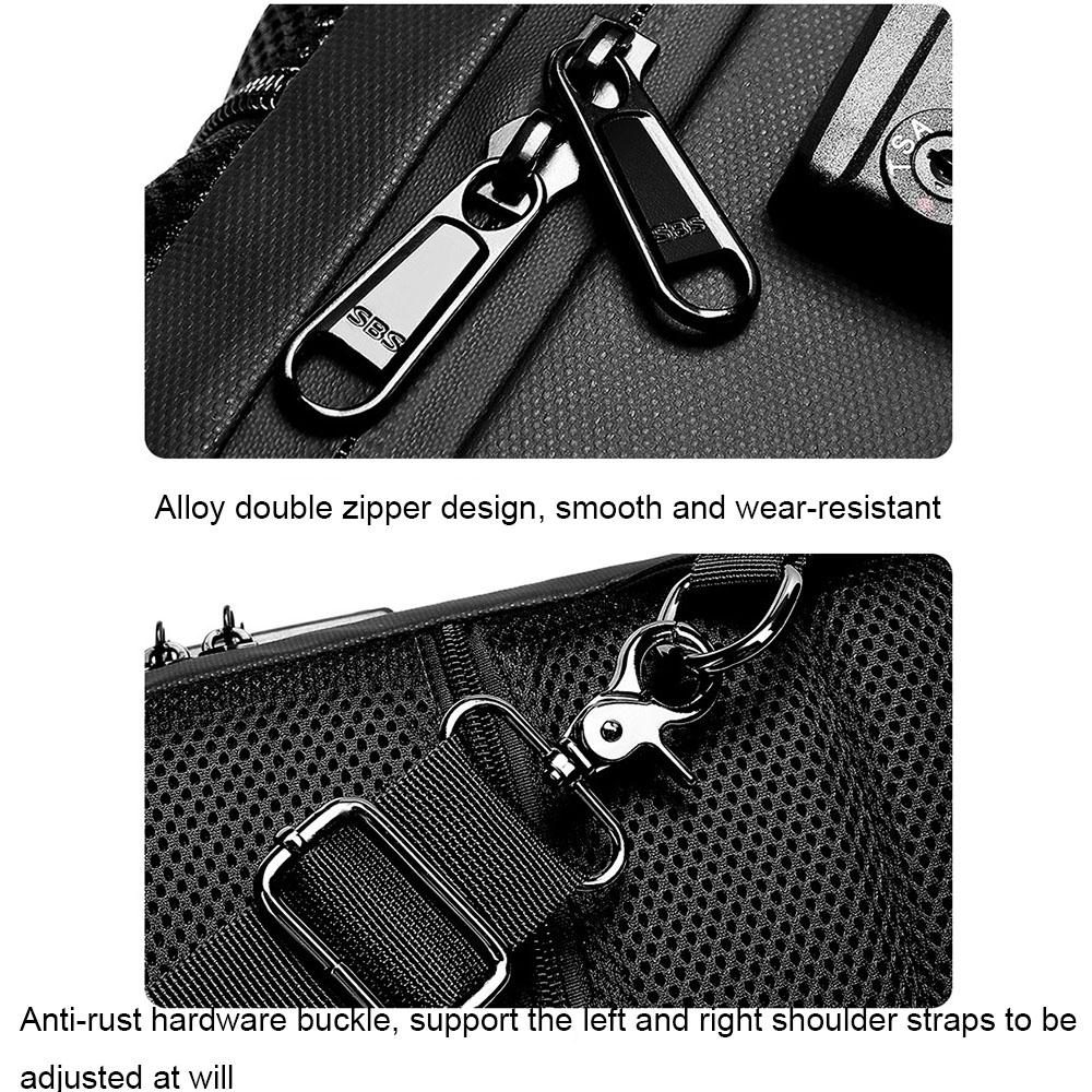 Waterproof Chest Bag Usb Port Lightweight Outdoor Shoulder Messenger Bag