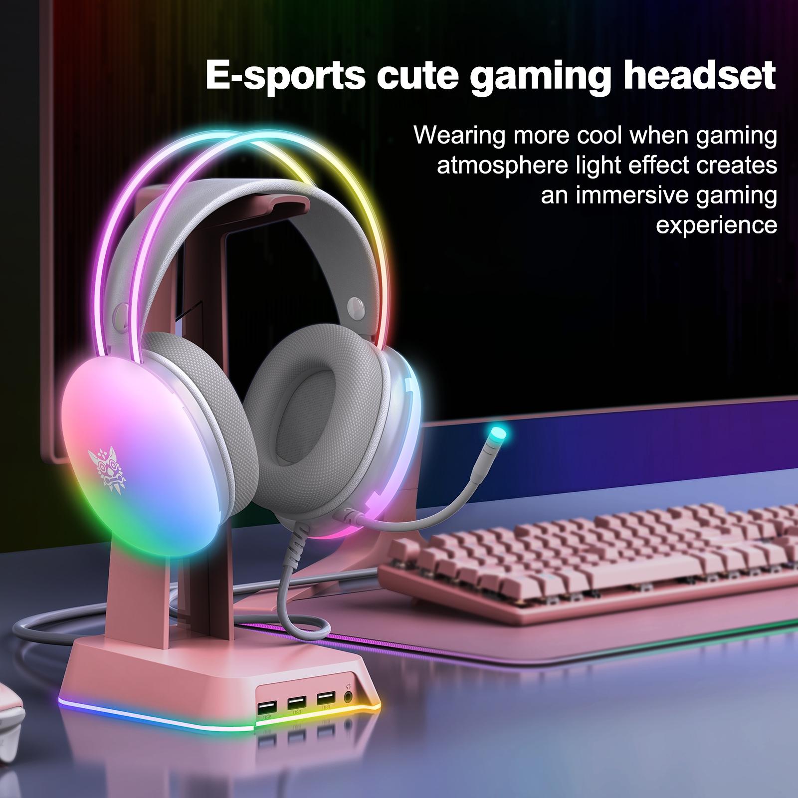 Rgb Wired Gaming Headset Grey