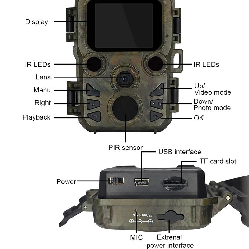Outdoor Night Vision Hunting Camera with 4k Hd and Infrared Induction Camouflage Design