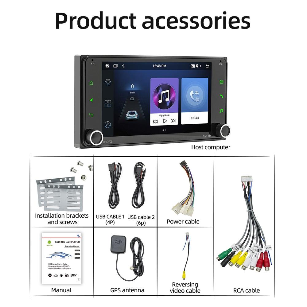 7 Inch Android Navigation For Toyota Corolla - Bluetooth Fm 1 + 32G