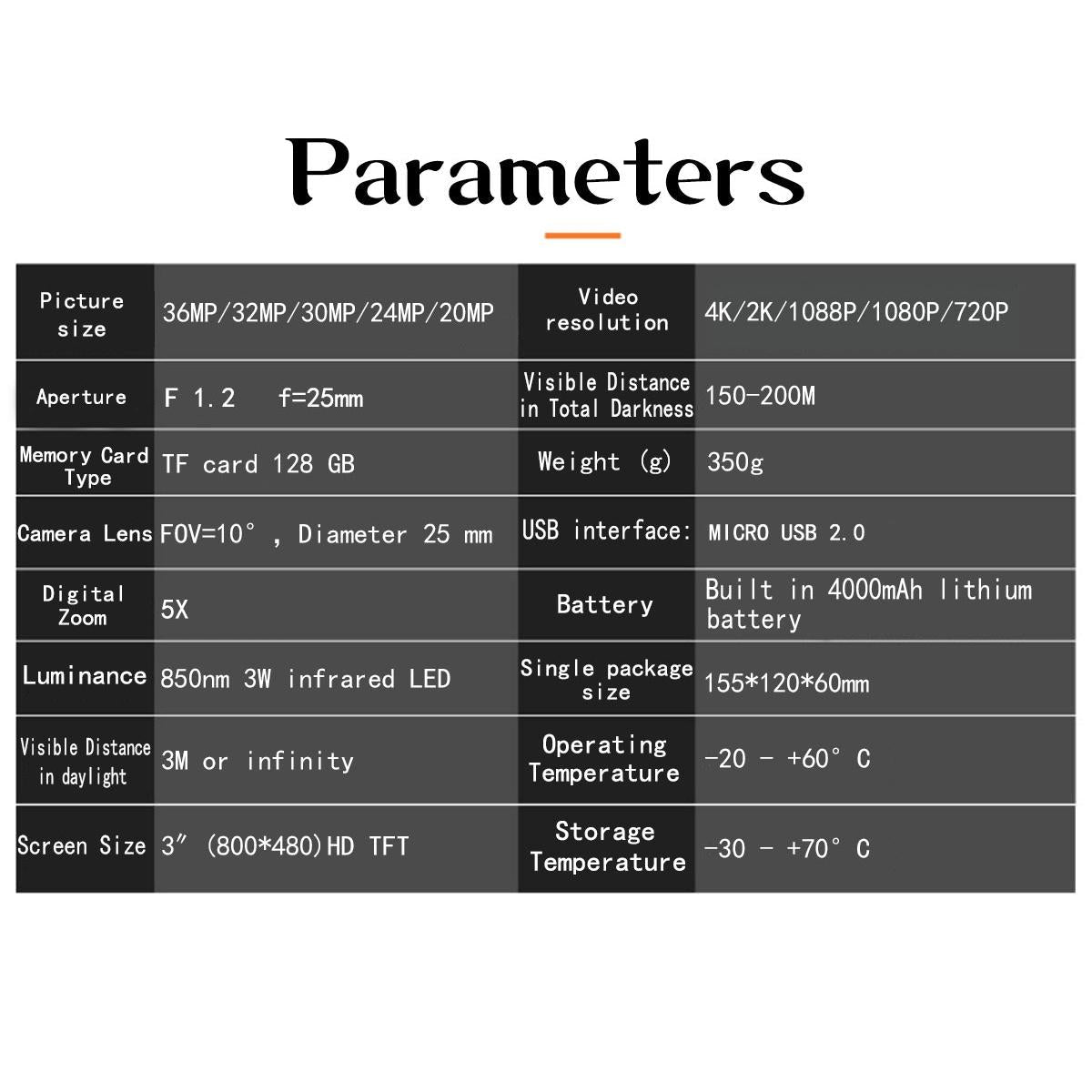 4k Hd Digital Night Vision Binocular for Outdoor Hunting - Camouflage