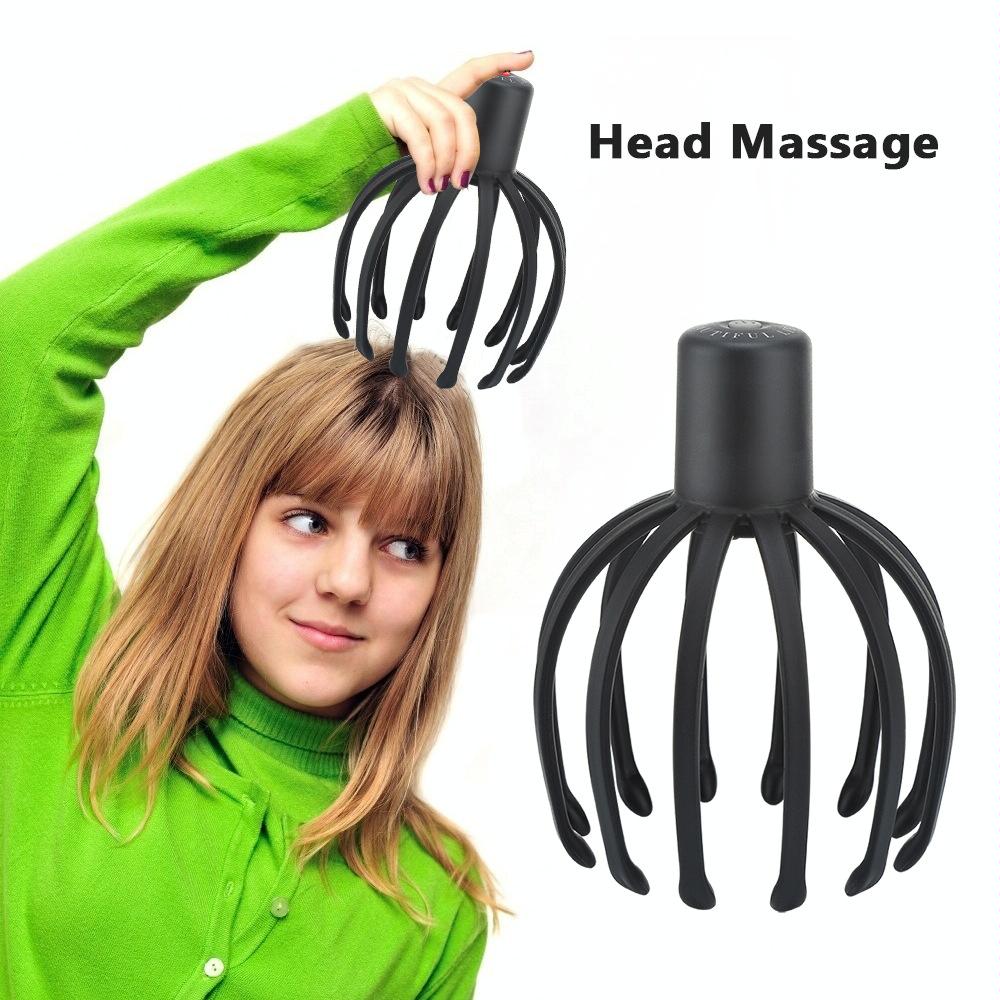 Vibrating Scalp Massager For Stress Relief Black