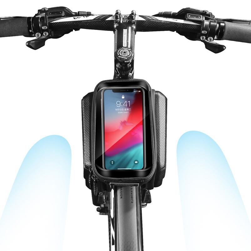 1.2L Multifunctional Bike Front Bag Black