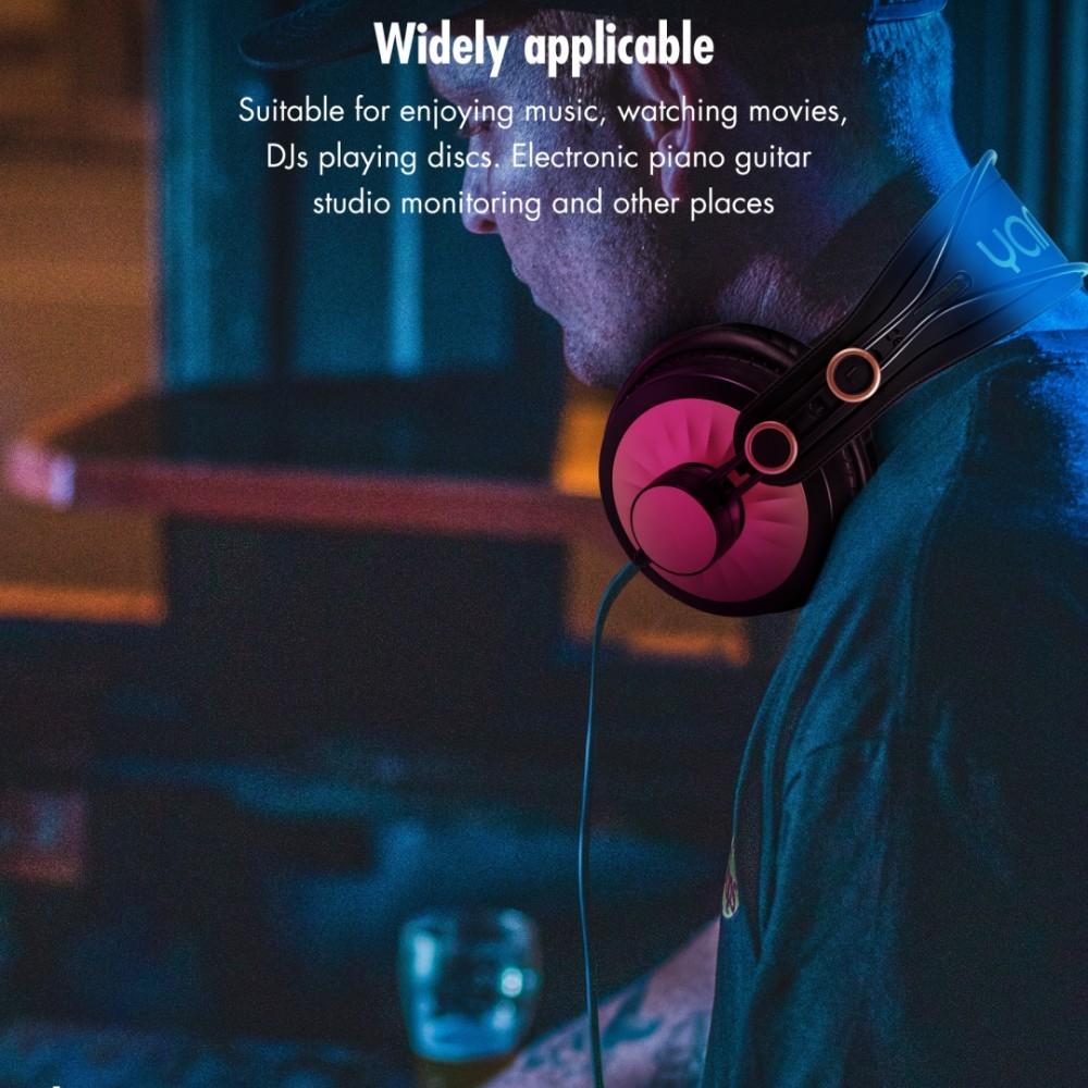 Foldable Lightweight Recording Headphones Gold