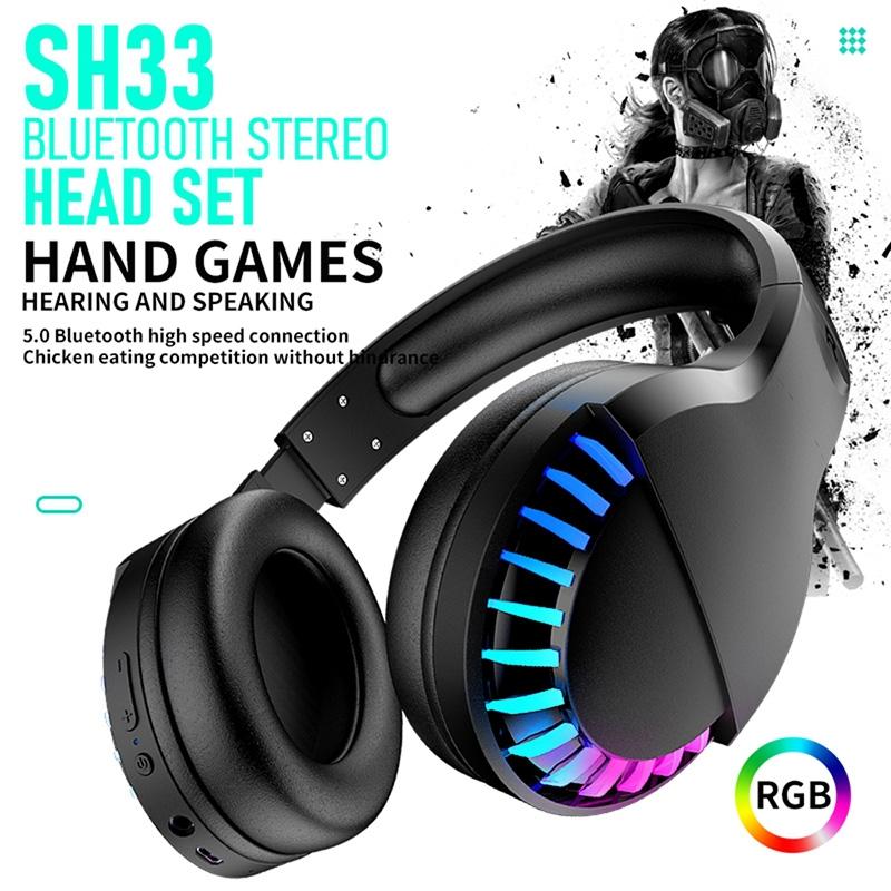 Rgb Dual-Mode Bluetooth Gaming Headset - Black