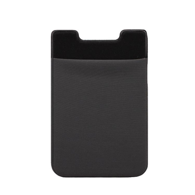 Lycra Phone Card Holder Stretch Back Sticker Wallet For Cards Bus Pass Bank Fits Most Phones - Black