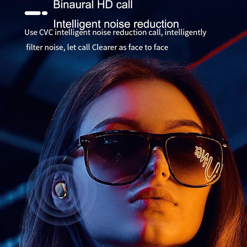 Wireless In-ear Gaming Earphones with Digital Display - Black