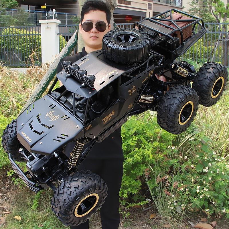 4wd Oversized Alloy Six Wheel Vehicle Rc Car - Black