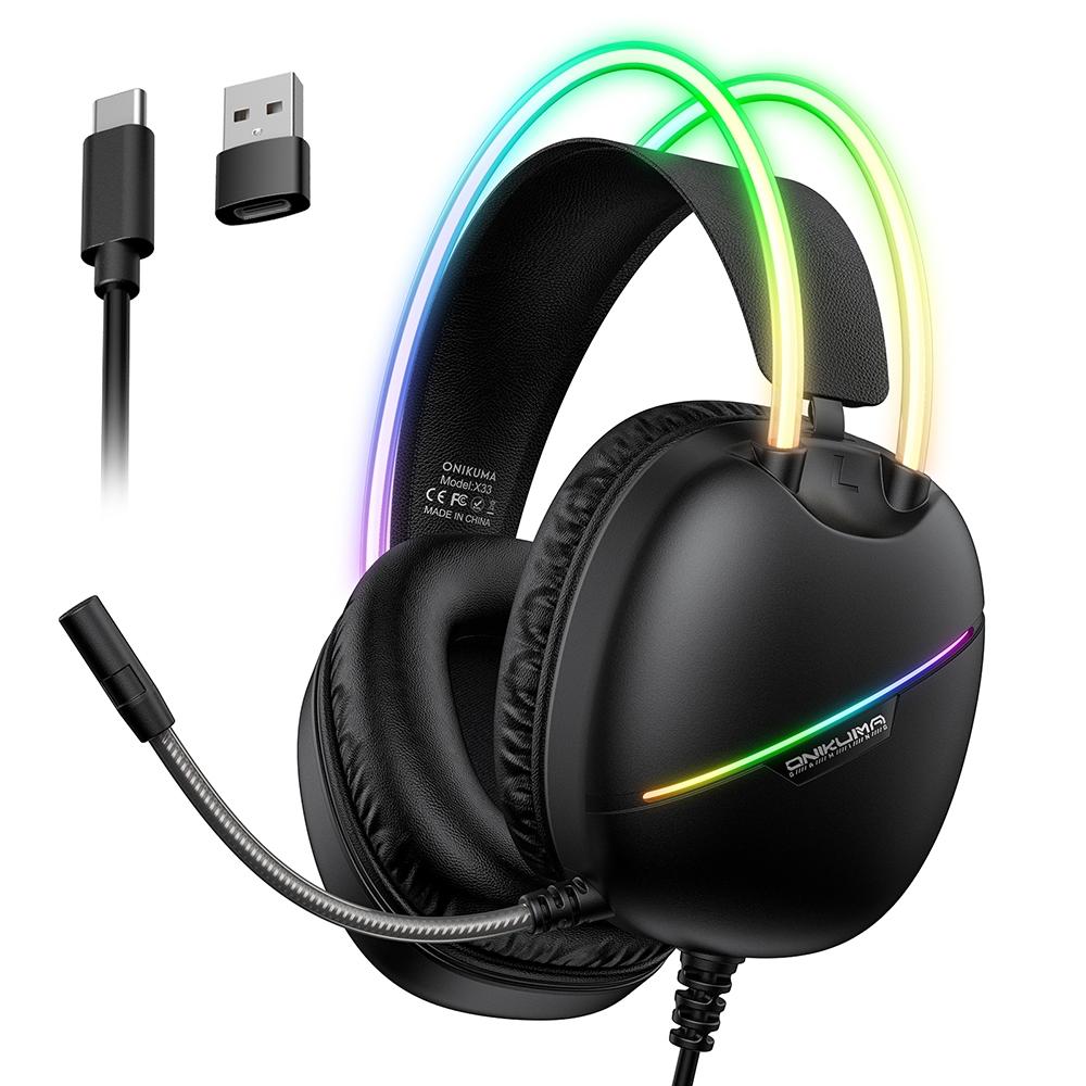 Rgb Light Gaming Headset 2M Cable - Black