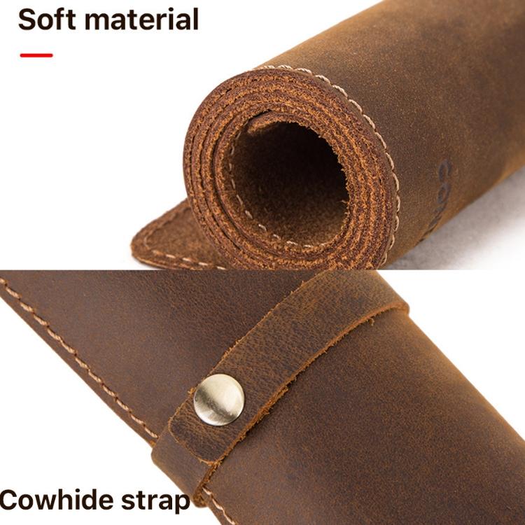 Retro Crazy Horse Leather Desk Pad Anti Slip