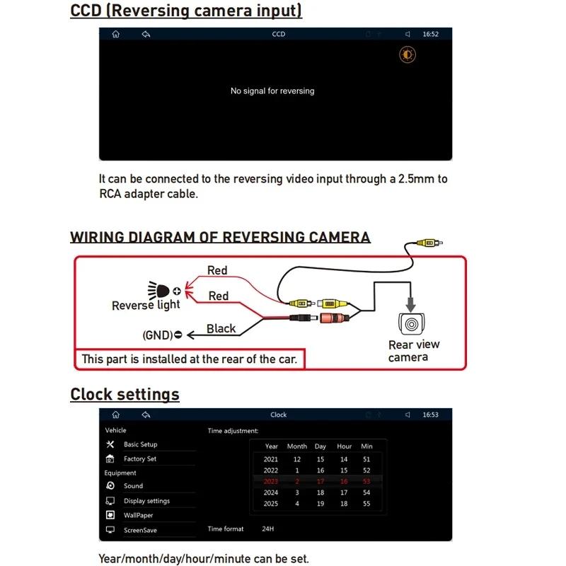 10.26 Inch Car Display Carplay / Android Auto Screen Mirroring Camera