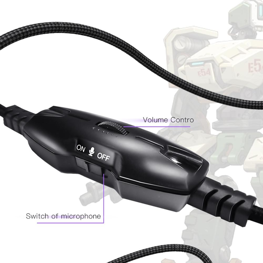 Rgb Gaming Wired Earphone With Mic Black