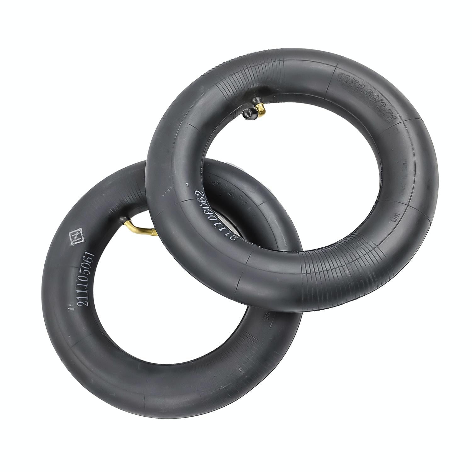 Electric Scooter Inner Tube - 10x2.5 / 2.75 45 Degree Valve Thickened Yellow Stripes