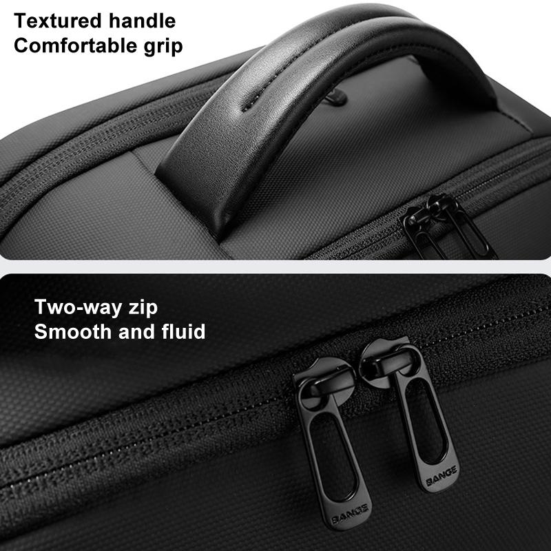 Men Commuter Laptop Backpack - Black