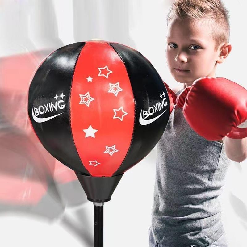 Desktop Boxing Speed Ball With Reaction Target - Red / Black