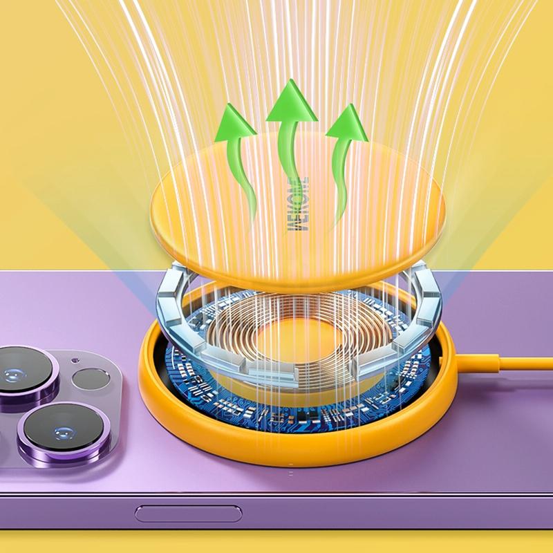 15W Magnetic Wireless Charger Yellow