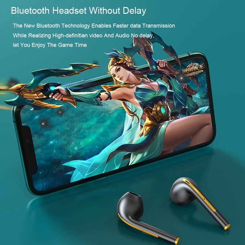 Wireless Sport Bluetooth Headphones with Led Display and Noise Reduction - Black