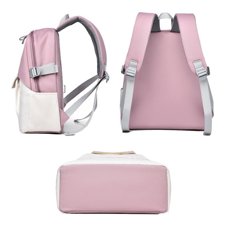 Large Splash Proof Backpack For Outings & School - Pink