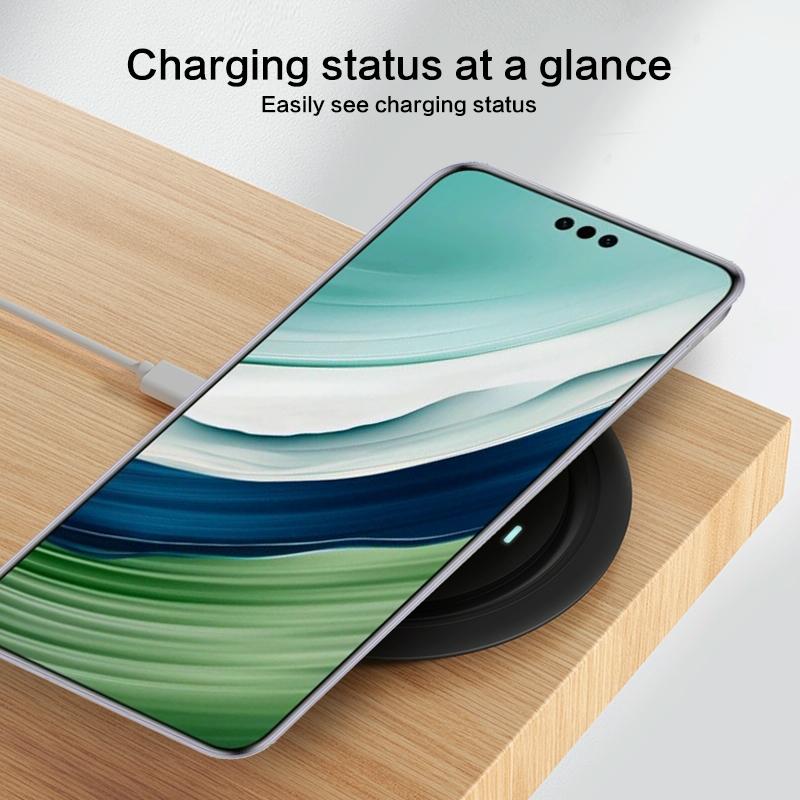 15W Desktop Wireless Charging Pad - Black
