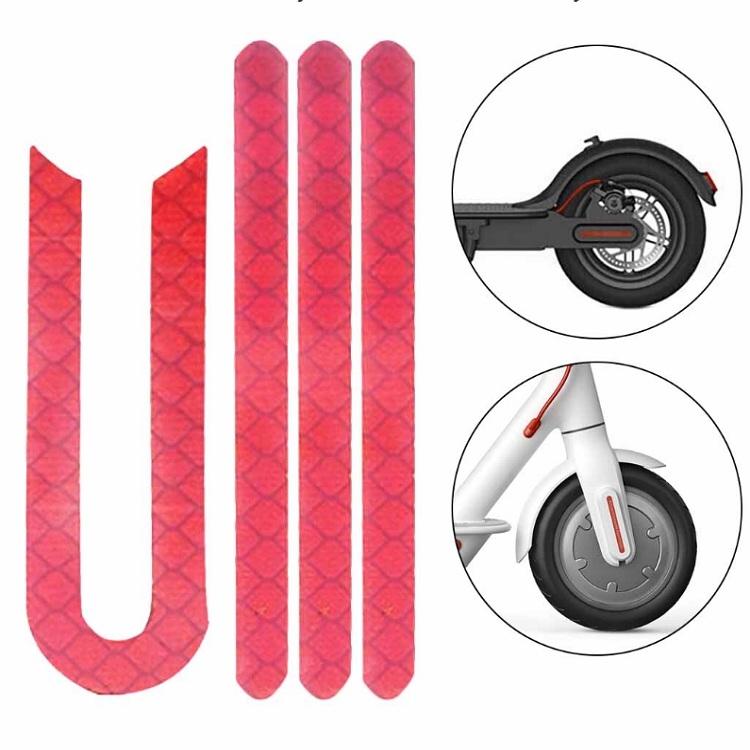 Reflective Strip for Xiaomi M365 Pro Scooter - U-shaped Front and Rear Red