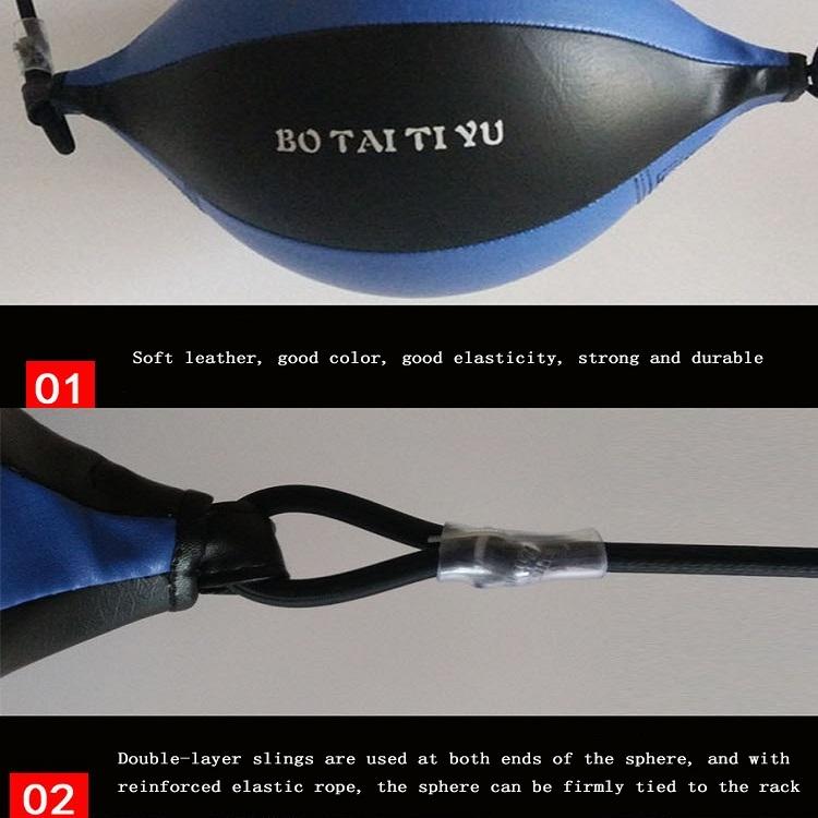 Suspended Boxing Training Ball - Pear Shape - Blue Black